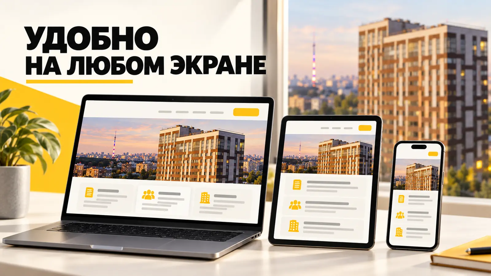 Новый сайт ТСН «Поколение» на компьютере, планшете и смартфоне